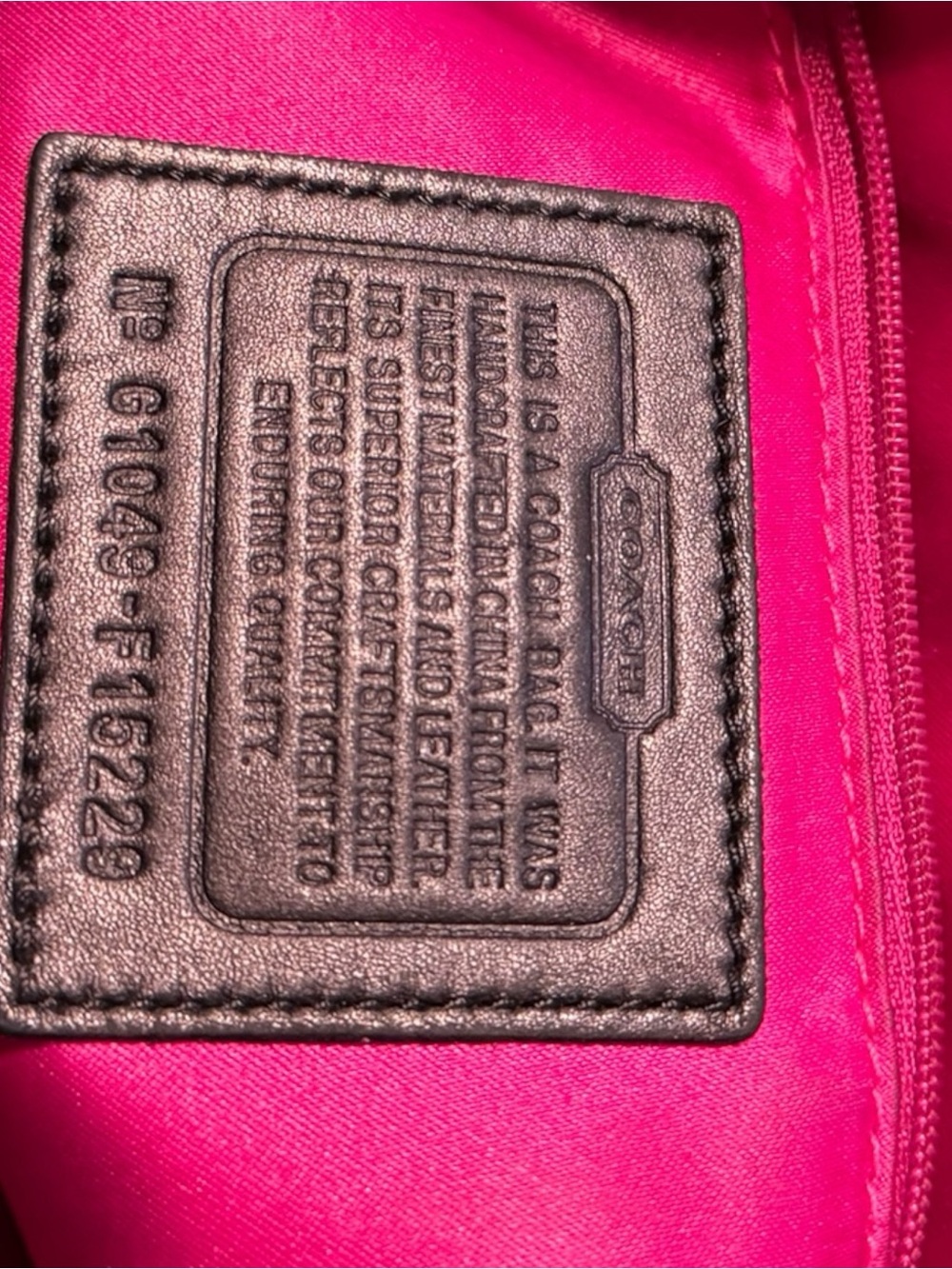 Coach Purple & Magenta poppy tartan Plaid Y2K signature Tote - Picture 10 of 16
